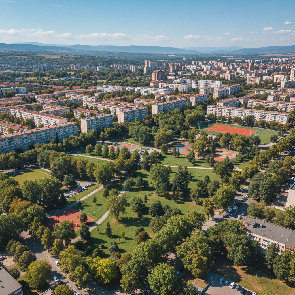 Studentski Grad (Student City), Blagoevgrad — neighborhood view 2